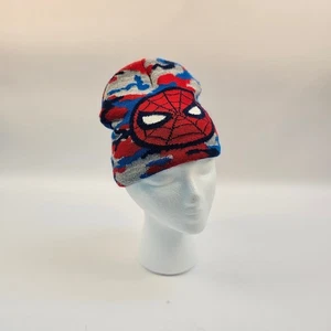 Spiderman Beanie Hat Kids Camo Knit Marvel Comics Superhero - Picture 1 of 4