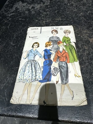 vintage Vogue sewing pattern number 5088 dress and jacket ensemble Ref Cs12 - Image 1 of 4