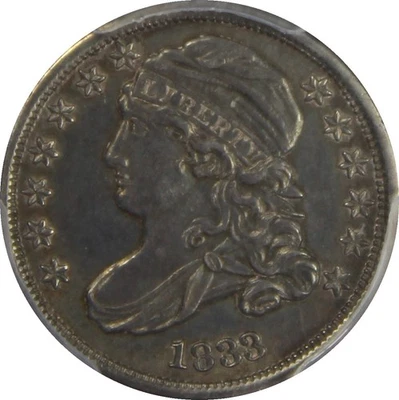 1833 AU55 Capped Bust Dime, PCGS 34721815 - Image 1 of 4