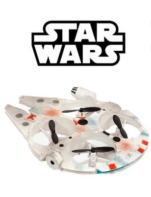 NEW Nib Disney Star Wars Millennium Falcon Motion Sensing Quadcopter Christmas - Image 1 of 4
