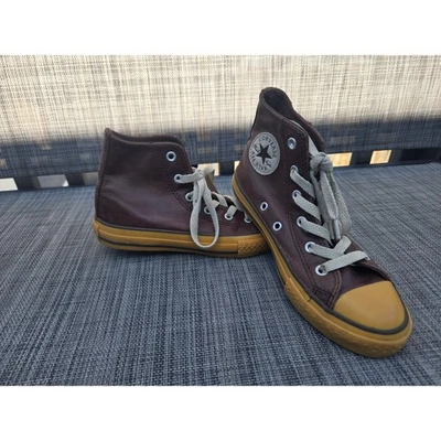 Zapatillas altas Converse All-Star Chuck Taylor cuero marrón juvenil talla 1 Foto 1 de 4