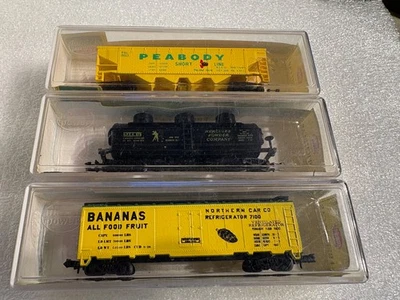 Lot of 3:  N Scale 40’ Model Power Mixed Road Name Freight Cars (25-834) - Image 1 of 2