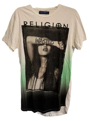 Camiseta Unisex RELIGION Etiqueta Azul PERDICIADA Ver Fotos Para Medidas de Talla Foto 1 de 4
