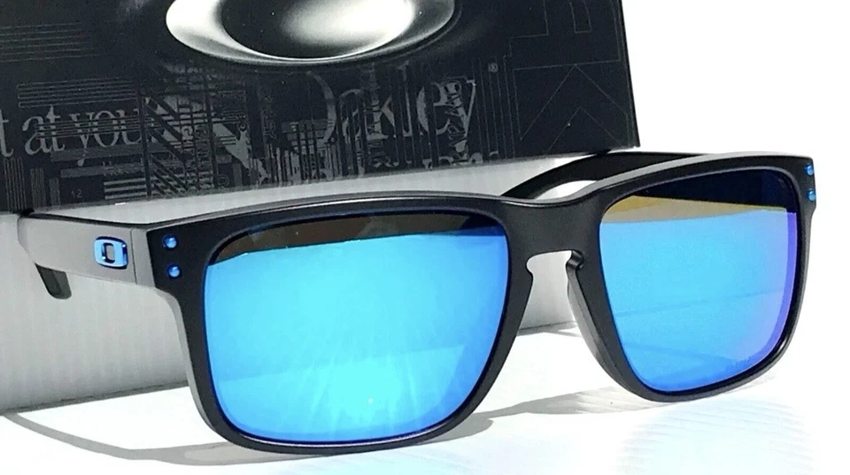 Oakley Sunglasses HOLBROOK(A) OO9244-48 BLACK/SAPPHIRE POLARIZED 9244
