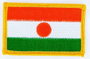TOPPA Patch BANDIERE Bandiera Niger flag Bandiera 7x4,5cm - Foto 1 di 1