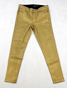 Lauren Ralph Lauren Women’s Skinny Super Stretch Gold Pants Size 8 - Picture 1 of 12