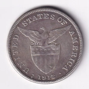 1 Peso 1912-S US-Philippine United States of America Coin - Stock #A5 - Picture 1 of 6