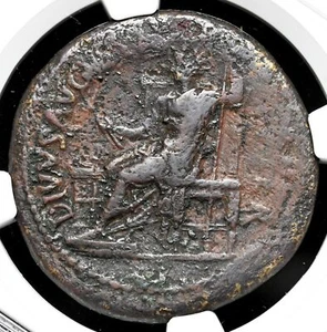ROMAN EMPIRE. Augustus. 27 BC-AD 14. Æ Sestertius, Scarce, NGC Fine - Picture 1 of 4