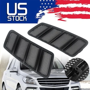 Pair Front Hood Vent Air Grille Grill Insert Cover For Mercedes W166 GL /GLE/GLS - Picture 1 of 9