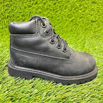 Timberland 6 inch Premium Boys Size 8C Black Athletic Ankle Boots Hiking Shoes - Image 1 of 4