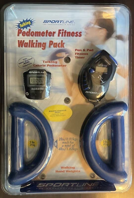 Sportline Fitness - Walking Pack w/ Talking Calorie Pedometer Hand Weights - Image 1 of 4