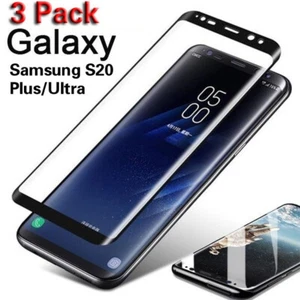 3 Pack Tempered Glass For Samsung S9 S10 S20 Note 10 Plus Ultra screen protector - Picture 1 of 9