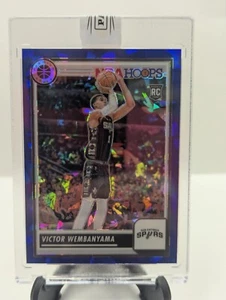 2023-24 NBA Hoops Premium Stock Victor Wembanyama #108 Blue Ice /99 RC READ - Picture 1 of 7