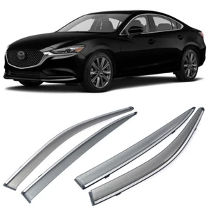 4x Deflector de ventilación para ventana de coche protectores solares/lluvia para Mazda 6 sedán 2013-2021 - Imagen 1 de 8