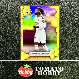 TOPPS REAL MADRID FAN SET 2024-25 EDUARDO CAMAVINGA /199 YELLOW REFRACTOR - Imagen 1 de 2