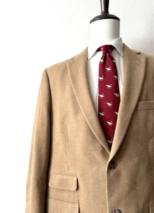 Ralph Lauren Suit Jacket Coat Men's 44R Soft Wool Tan Silver Label Double-Vented - Picture 1 of 9