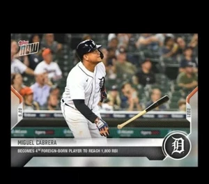 2021 TOPPS NOW® # 835 MIGUEL CABRERA 1,800 RBI Detroit Tigers - Picture 1 of 2