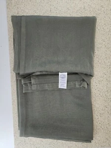 Peri Homeworks Curtain Scarf Rectangular 42x216 Chiffonade Army Green - Picture 1 of 3