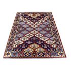 4'x6' Red Afghan Ersari Repetitive Design Wool Hand Knotted Oriental Rug R56950