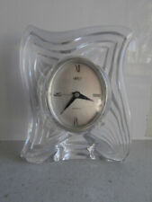 SUPERB SMALL GLASS BEDSIDE OR DRESSER CLOCK BY MIKASA – AS NEW RUNNING PERFECTLY