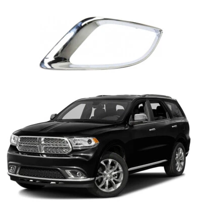 Ajuste para Dodge Durango 2014-2020 parachoques delantero derecho luz antiniebla moldura moldura Foto 1 de 4