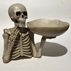BRAND NEW Skeleton Serving Bowl, 8” Skull Halloween Candy Dish Decor