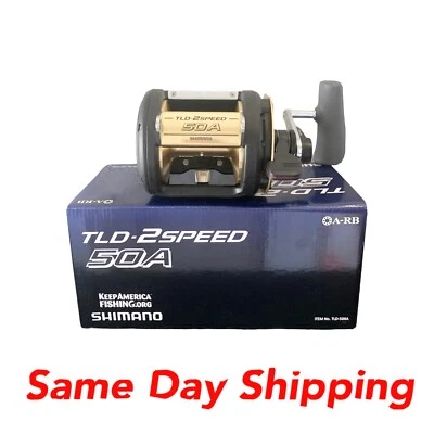 Shimano TLD 50II 2-Speed Graphite Trolling Fishing Reel, TLD50IIA - Image 1 of 4