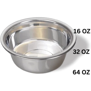 Pets Small Lightweight Stainless Steel Dog Bowl, Food And Water Dish, Natural - Picture 1 of 15