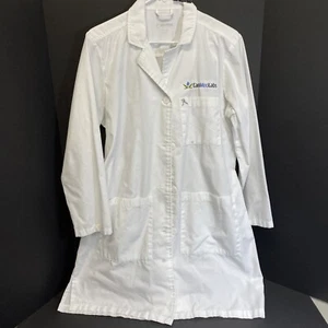 Red Panda Lab Coat Large CanMedLabs Logo with Three Front Pockets and Side Vents - Picture 1 of 12