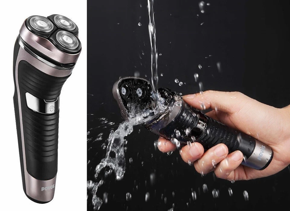 POVOS PQ8300 Afeitadora Eléctrica Flotante 3D Impermeable para Hombres - USB Recargable Foto 1 de 4