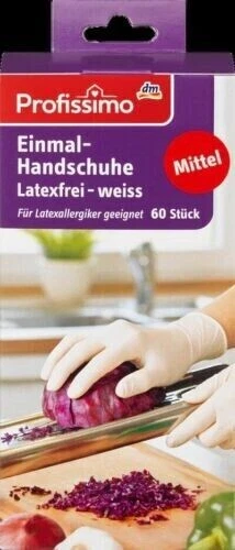Profissimo Einmal Handschuhe weiss 2 x 60 St. Latexfrei - Mittel -