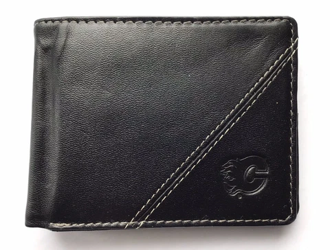Calgary Flames Brand New Authentic Leather Wallet NHL Licensed 4.25'' x 3.25'' Cover
