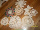 Lot of 8 vintage hand crochet doilies from made from small thread nice