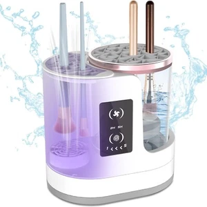 Automatic Makeup Brush Cleaner, 3 in 1 Multifunction with Drying & Disinfecting - Picture 1 of 7