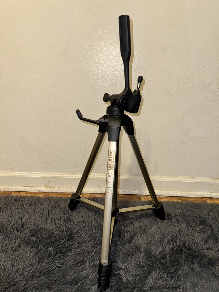 Trípode Sunpak VideoPro 6240 62", cabezal panorámico fluido para cámara video USADO SIN PLACA Foto 1 de 4