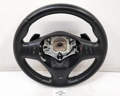 ✅07-13 OEM BMW E90 E92 E93 Steering Wheel M-SPORT PERFORATED Leather w/Shifters* - Image 1 of 4
