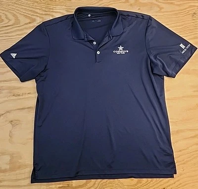 Adidas Dallas Cowboys Arcis Golf Club Logo Blue Lightweight Polo Shirt Mens XL - Image 1 of 4