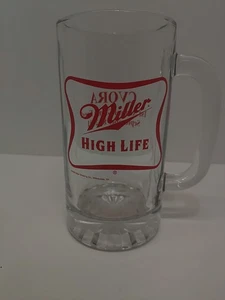 Taza de vidrio vintage pesada Miller High Life Beer it's Miller time 5 1/2" de alto usada en excelente estado - Imagen 1 de 3