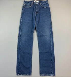 Jeans vintage Levis 505 uomo 32x36 lavaggio scuro vestibilità regolare gamba dritta Y2K - Foto 1 di 14