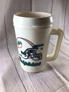 Vintage 22 Oz Miami Dolphins Team NFL Insulated Travel Mug - Picture 1 of 14