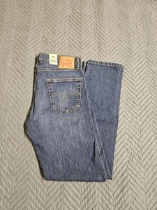 New Levis 502 Taper Fit Stretch Jeans Indigo Worn In Size 34x34 - Picture 1 of 10
