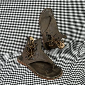Baske California Nomad Sandals Free People Brown Leather Lace Up Womens 10 - Picture 1 of 5