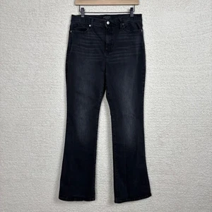 Jeans Banana Republic Factory donna 31/12 nero vita alta bootcut zip fly denim - Foto 1 di 15