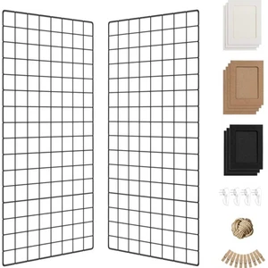Wand Foto Gitter Regal Metall Wand Organizer für Fotos & Deko Schwarz - Bild 1 von 9