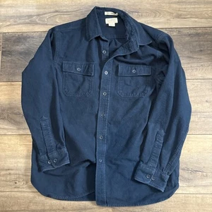 Camicia LL Bean in tessuto camoscio con bottoni uomo grande vestibilità tradizionale blu - Foto 1 di 6
