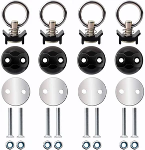 Round Tie Down Anchor Point Kit Bolt on Track Fitting with Quick Release Comp... - Picture 1 of 12