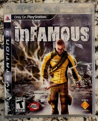 inFamous (Sony PlayStation 3, 2009),CIB, CLN DISC, MANUAL, TESTED, FAST SHIPPING - Image 1 of 4