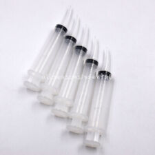 10 Pcs Dental Disposable Irrigation Oral Surgery Syringe Curved Tip Tools 12 ml