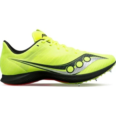 Zapatos para correr Saucony Velocity MP tacos de pista citrón/negros para hombre talla 9 Foto 1 de 4