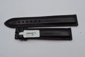 SINN KALBS LEDER ARMBAND 20MM FÜR DORNSCHLIESSE 18MM NEU UNGETRAGEN SCHWARZ L - Bild 1 von 2